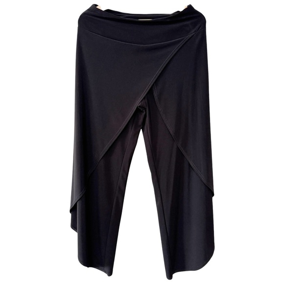 Joseph Ribkoff Dresses & Skirts - Joseph Ribkoff Black Solid Flowy Wide Leg High Slit Palazzo Pants